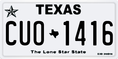 TX license plate CUO1416