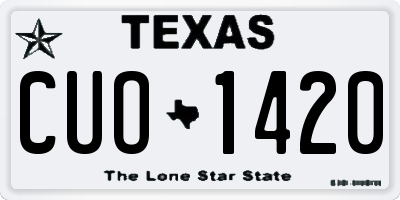TX license plate CUO1420