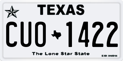 TX license plate CUO1422