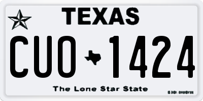 TX license plate CUO1424