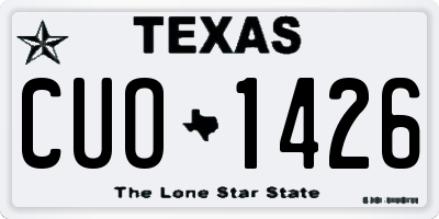 TX license plate CUO1426