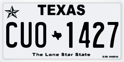 TX license plate CUO1427