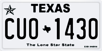 TX license plate CUO1430