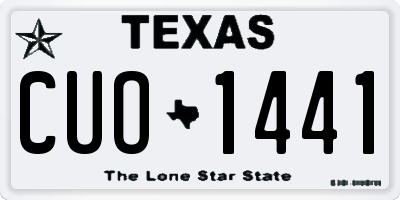 TX license plate CUO1441