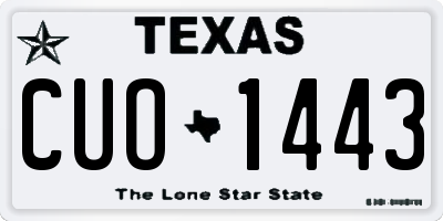 TX license plate CUO1443