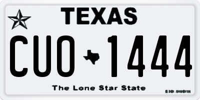 TX license plate CUO1444