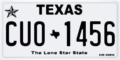 TX license plate CUO1456