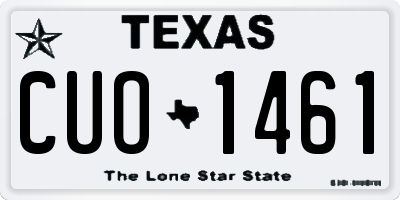 TX license plate CUO1461