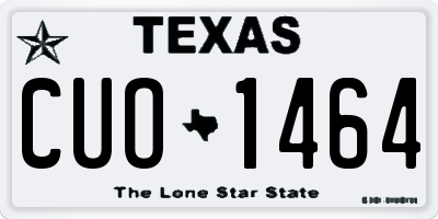 TX license plate CUO1464