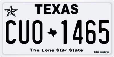 TX license plate CUO1465