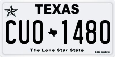 TX license plate CUO1480