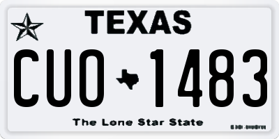 TX license plate CUO1483