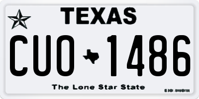 TX license plate CUO1486