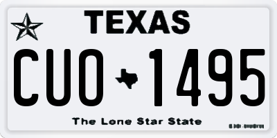 TX license plate CUO1495