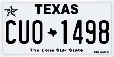 TX license plate CUO1498