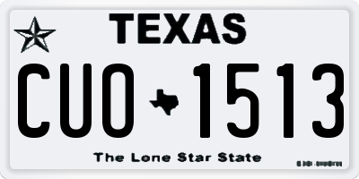 TX license plate CUO1513