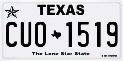 TX license plate CUO1519