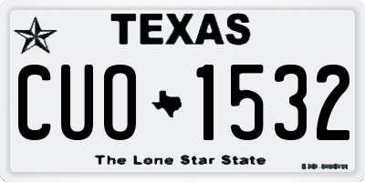 TX license plate CUO1532