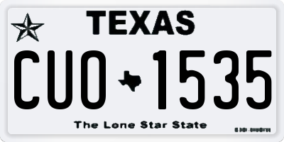 TX license plate CUO1535