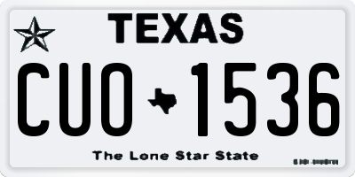 TX license plate CUO1536