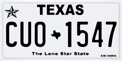 TX license plate CUO1547