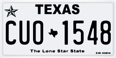 TX license plate CUO1548