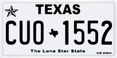 TX license plate CUO1552