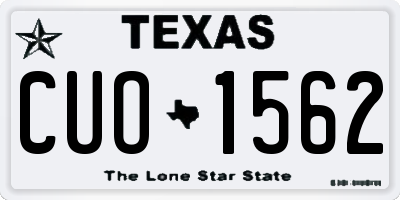 TX license plate CUO1562