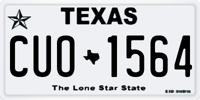 TX license plate CUO1564