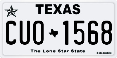 TX license plate CUO1568