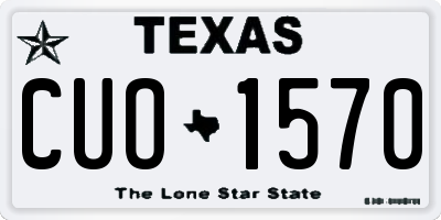 TX license plate CUO1570