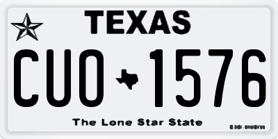 TX license plate CUO1576