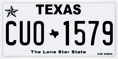 TX license plate CUO1579