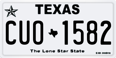 TX license plate CUO1582