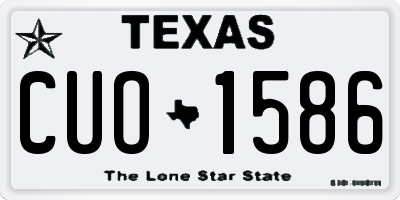 TX license plate CUO1586
