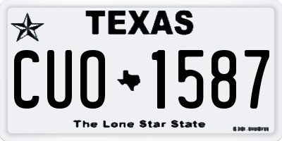 TX license plate CUO1587