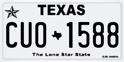 TX license plate CUO1588
