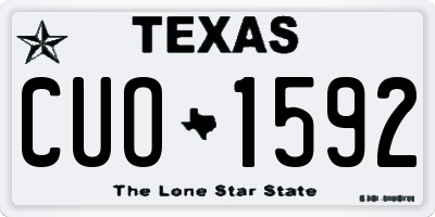 TX license plate CUO1592
