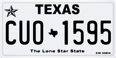 TX license plate CUO1595