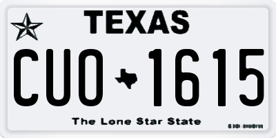 TX license plate CUO1615