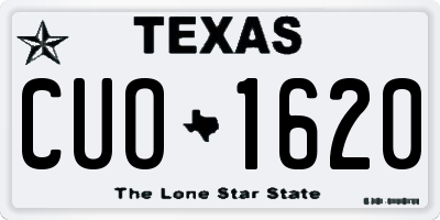 TX license plate CUO1620