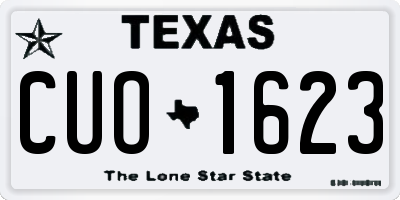 TX license plate CUO1623