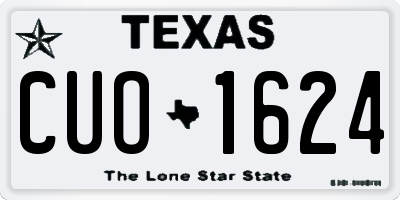 TX license plate CUO1624