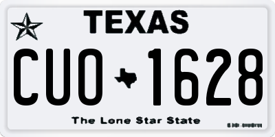 TX license plate CUO1628