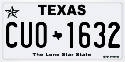 TX license plate CUO1632