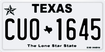 TX license plate CUO1645