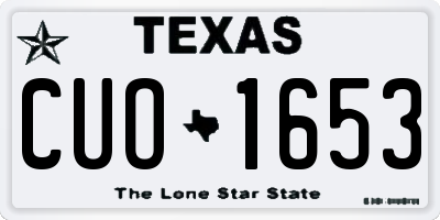 TX license plate CUO1653