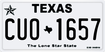 TX license plate CUO1657