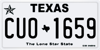 TX license plate CUO1659
