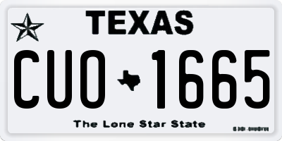 TX license plate CUO1665